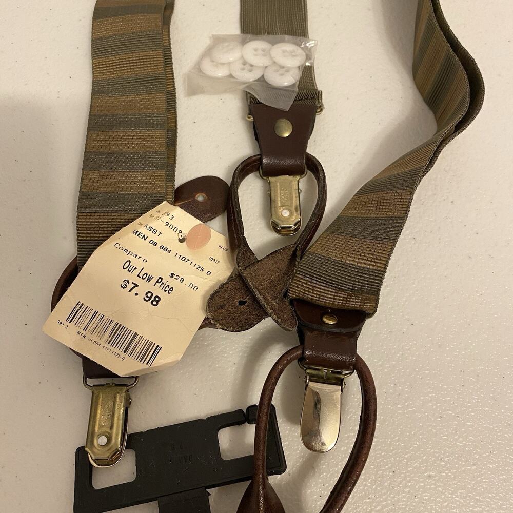 Men's Pierre Cardin Convertible Adjustable Suspenders One Size - Picture 2 of 6